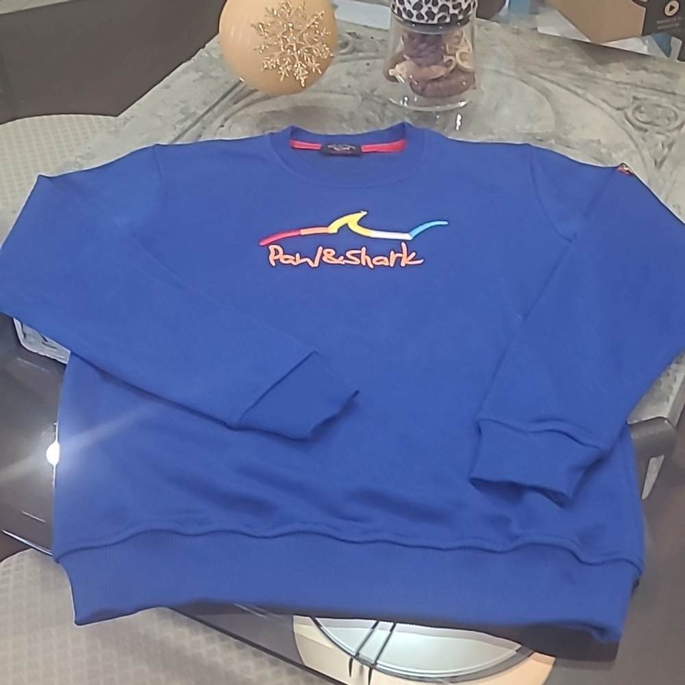 PAUL & SHARK YACHTING MEN'S CREW NECK LOGO PULLOVER MEDIUM LIKE NEW
